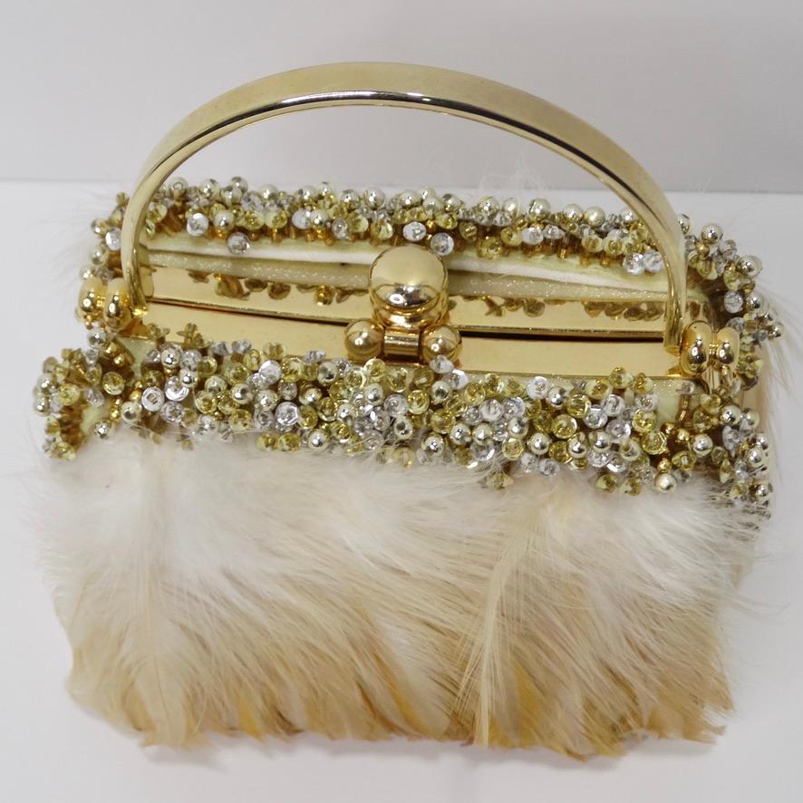 nude feather bag