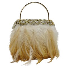 Moo Moo Charelston Feather Novelty Minaudiere 