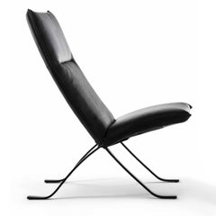 Mood 2-Piece Black Leather Chaise Longue