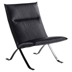 Mood 2-Piece Black Leather Chaise Longue
