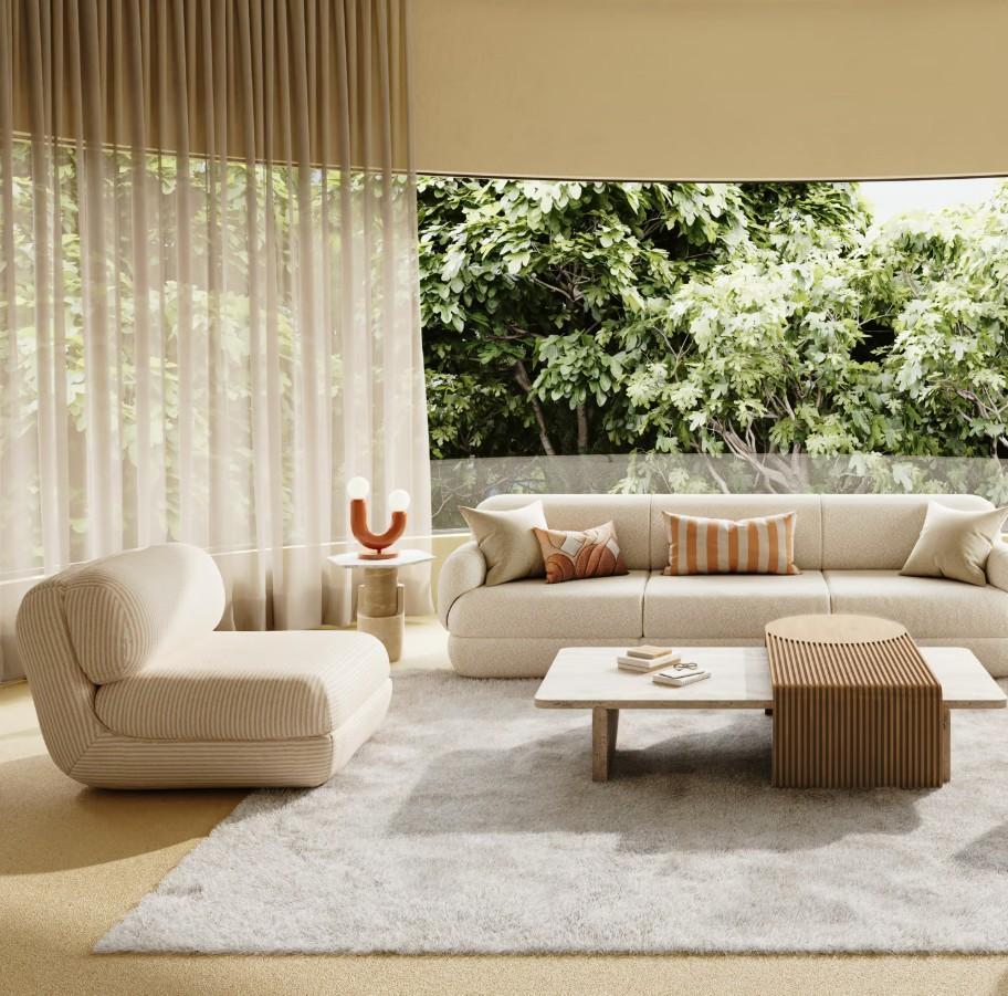Sillón Mood con brazos Latte by Mambo Unlimited Ideas Portugués en venta