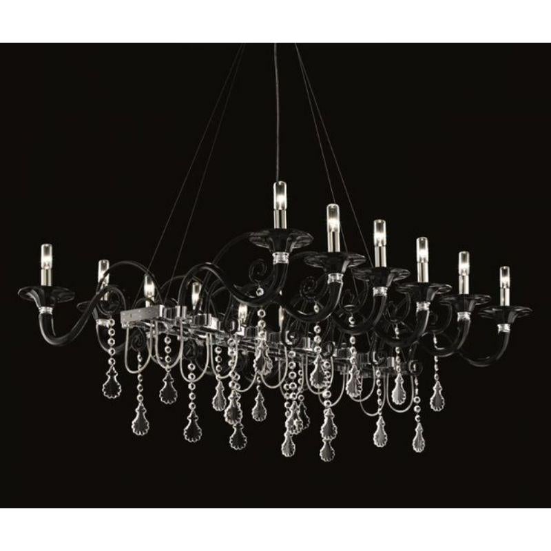 Mood Taif 7022 Chandelier - 8 bulbs - White Venetian Crystal Design Franco Raggi In New Condition For Sale In Venice, IT