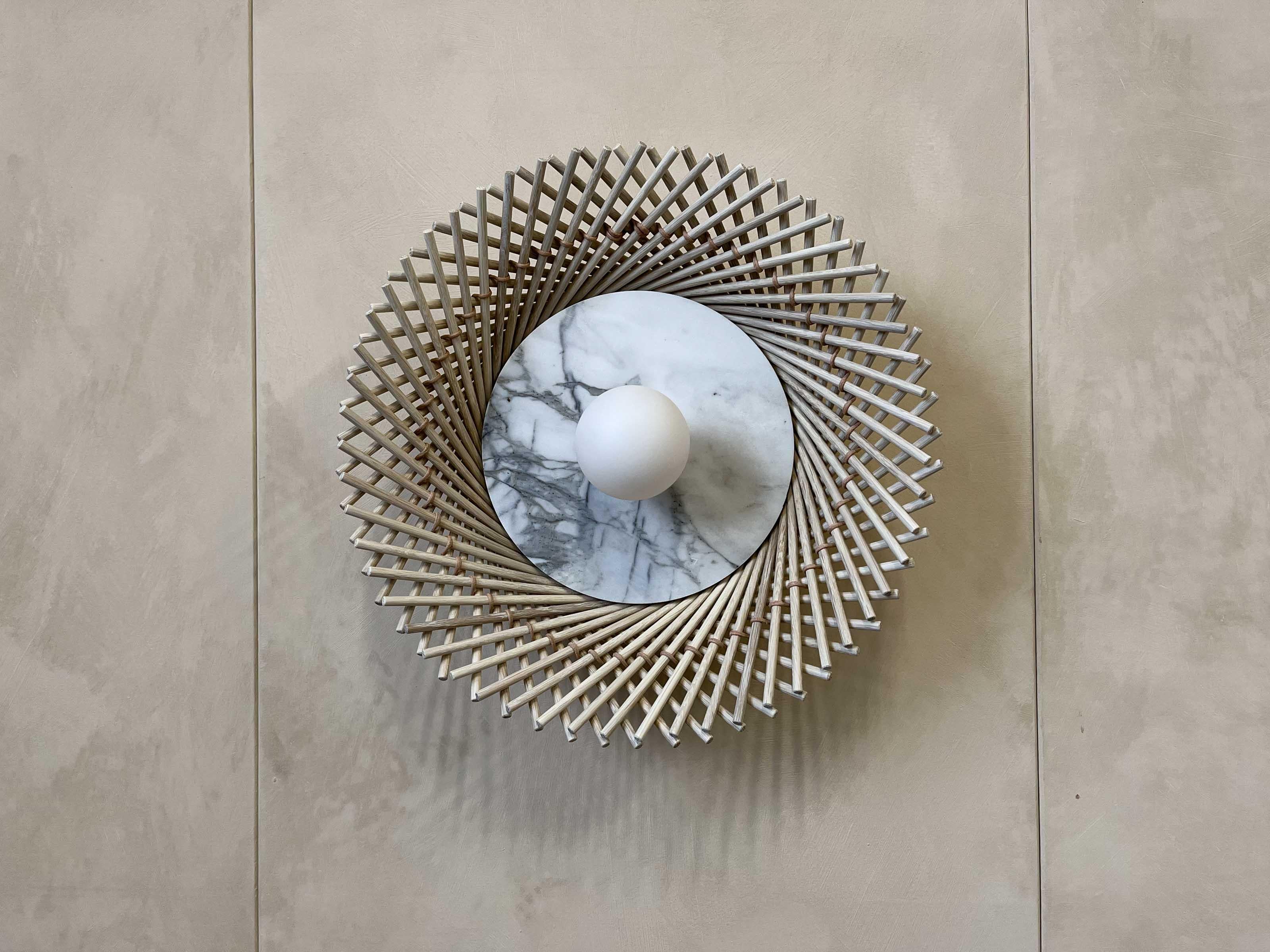 Post-Modern Mooda Bleached Maple Sconce 9 by INDO- For Sale