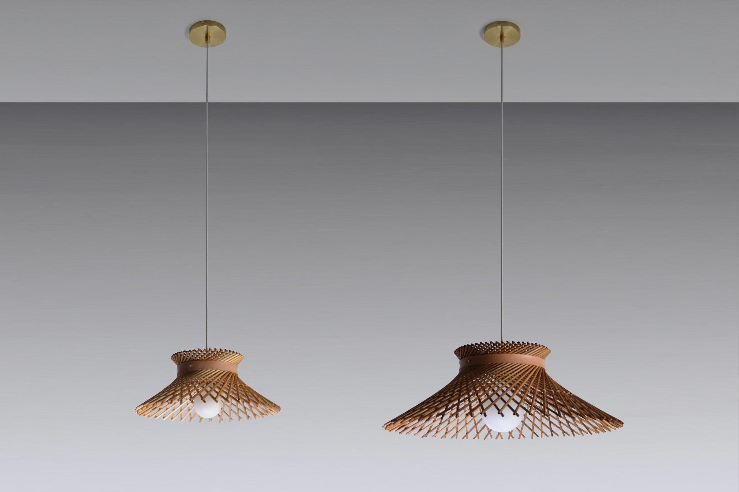 Américain Mooda Natural Oak Pendant 9 par INDO- en vente