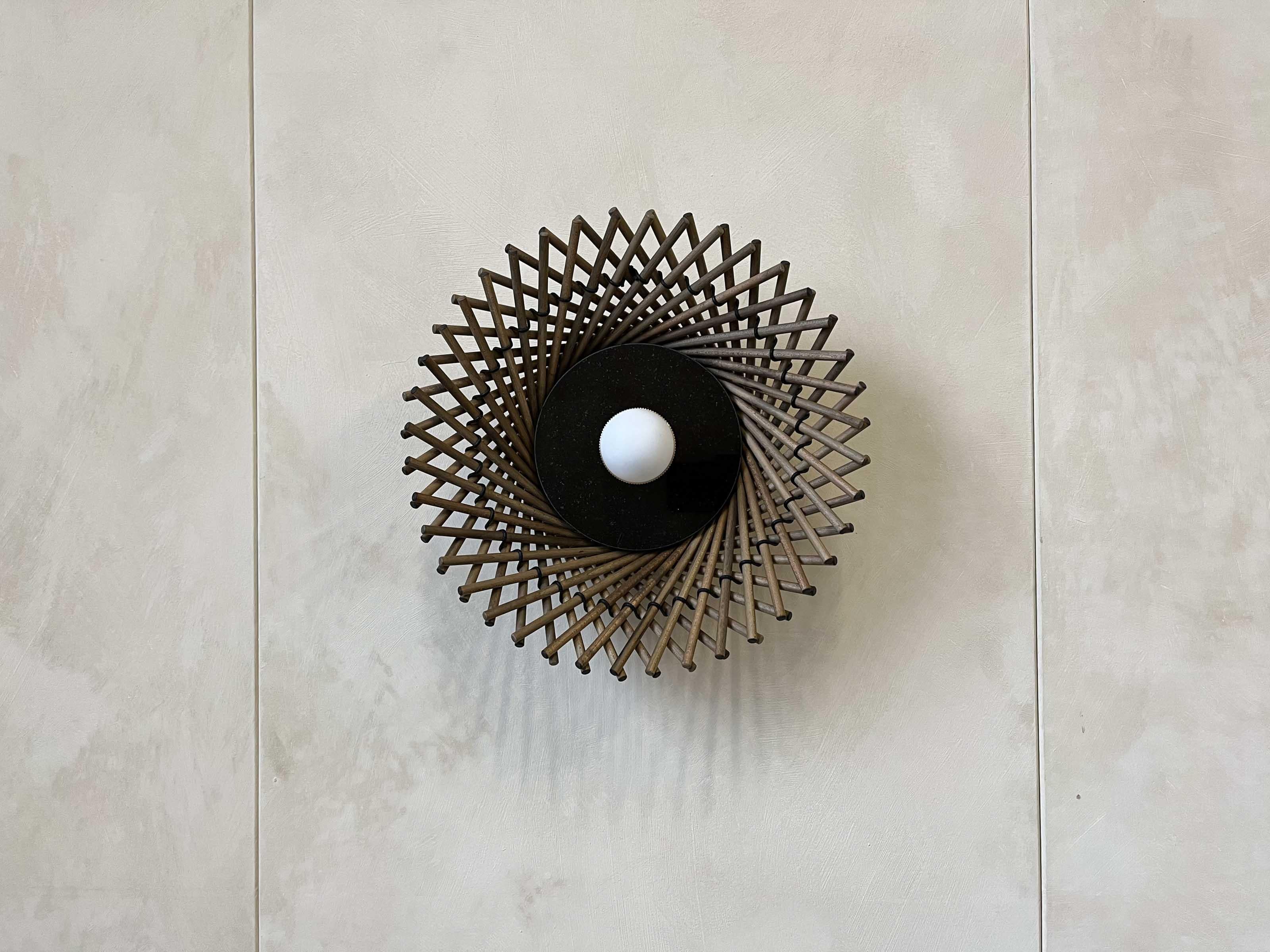 Post-Modern Mooda Oxidized Maple Sconce 6 by Indo Made For Sale