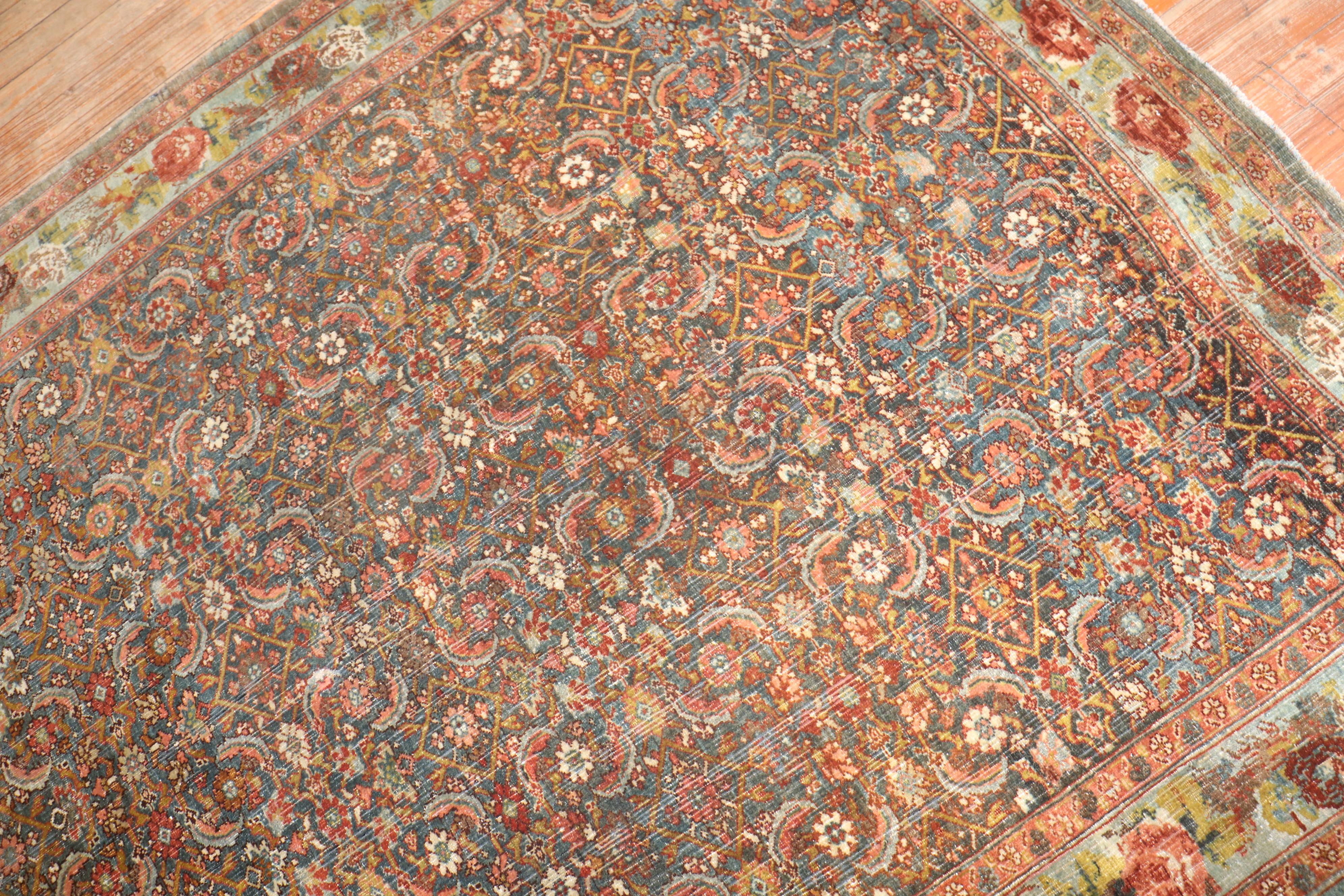 Early 20th century Persian bidjar accent-size rug in moody tones

Measures: 4'10'' x 6'11''.

