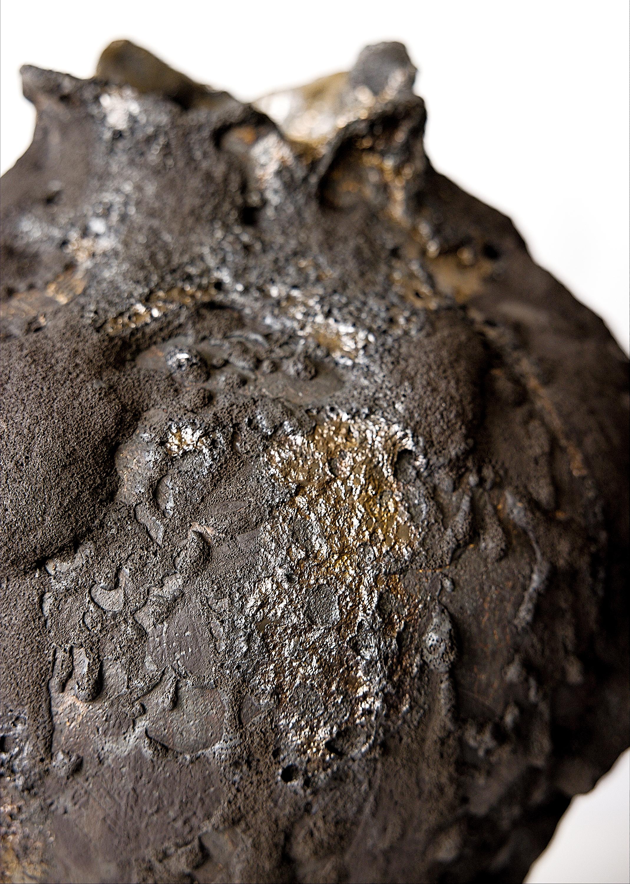 Nero umido  Alto  Vaso Free Form A Hand Made 19