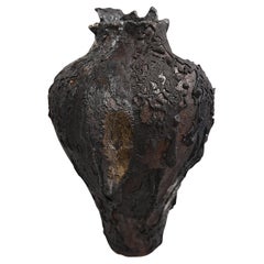 Moody Black Tall  Moon Hand Made Vessels II