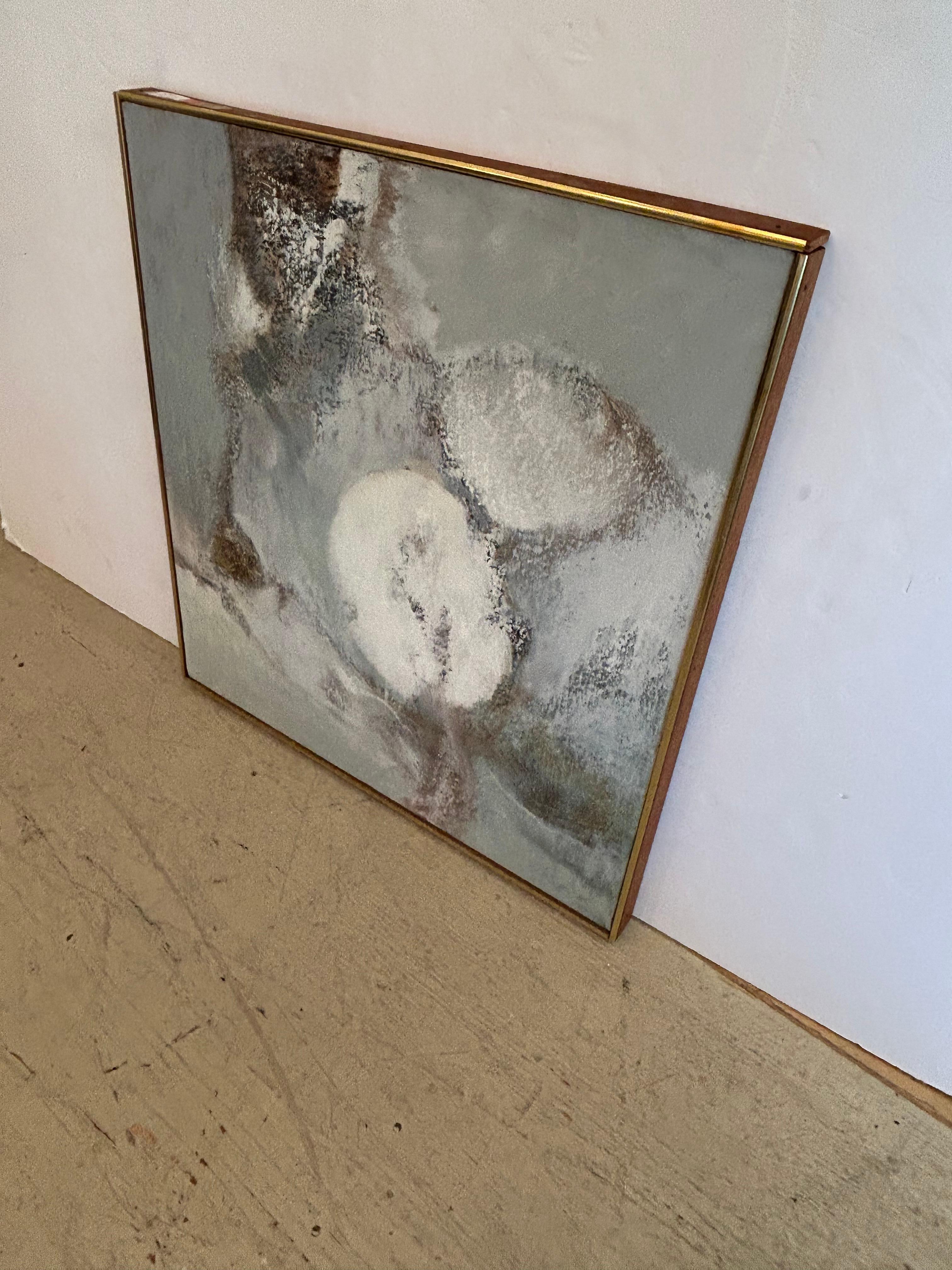Late 20th Century Moody Original Painting “Spring Thaw” by Thomas George For Sale
