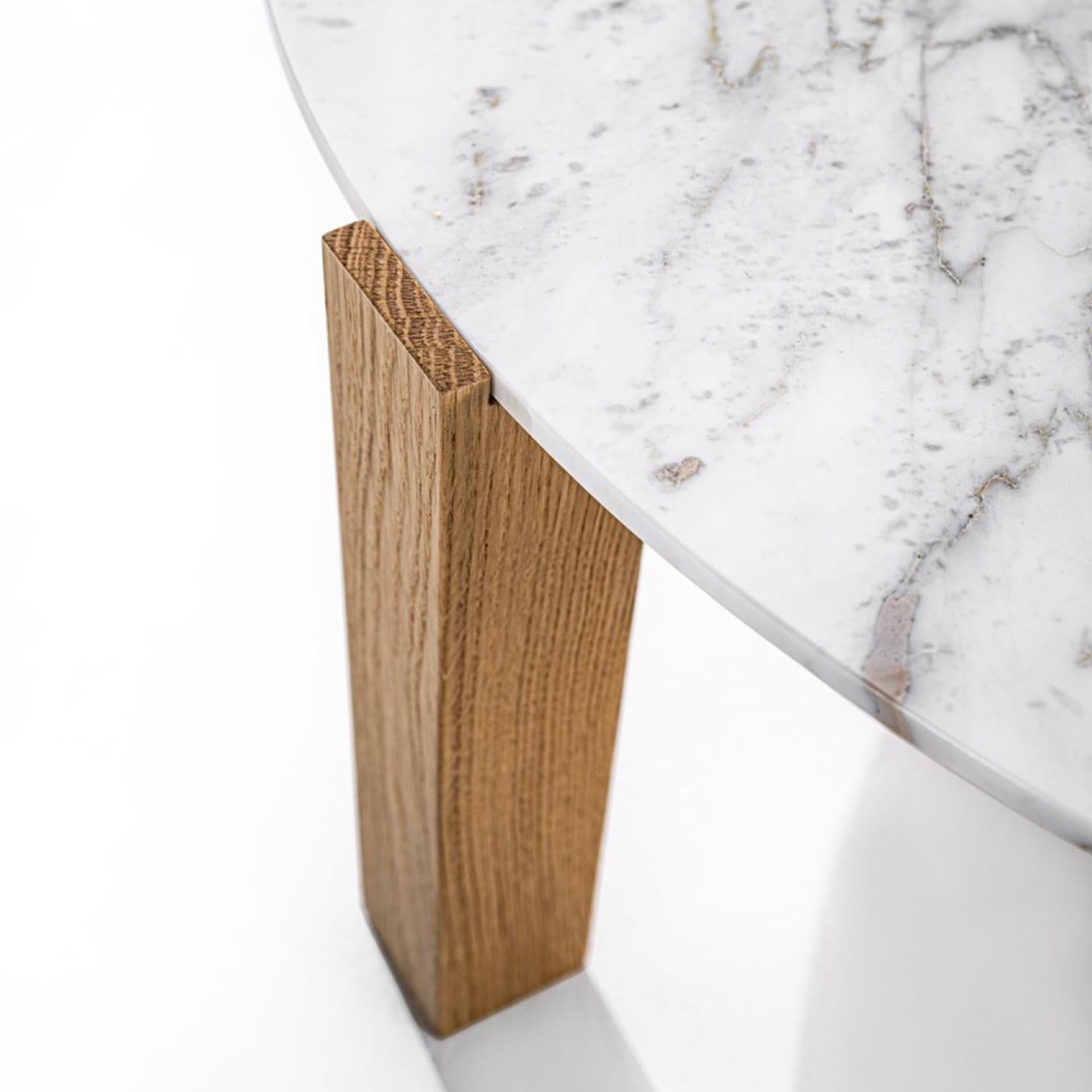 XXIe siècle et contemporain Table basse ronde Moon 1 en marbre blanc en vente