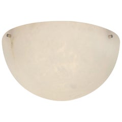 'Moon 4' Alabaster Ceiling or Wall Lamp in the Manner of Pierre Chareau