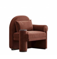 Moon Armchair Left-Armed Tile Velvet by Hermhaus