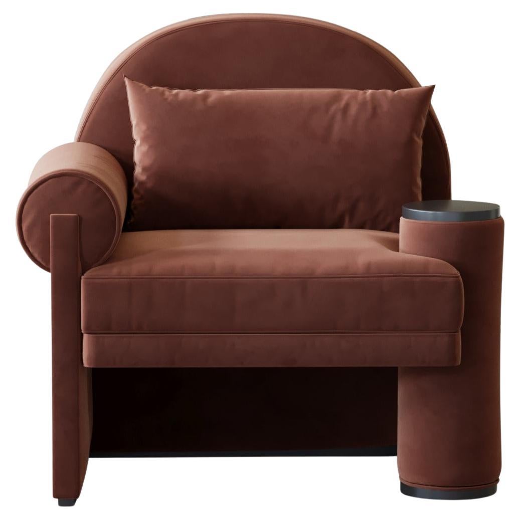 Moon Armchair Left-Armed Tile Velvet by Hermhaus