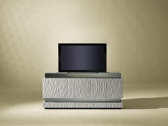 Moon Contemporary and Customizable Cabinet with Internal TV Mechanism