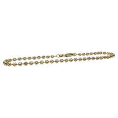 Moon Cut Ball Bracelet in 14kt Yellow Gold 2.9mm 8"