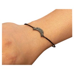 Luna Delicada Pulsera Pave Diamante 925 Plata Pulsera de Diamantes Regalo de Aniversario