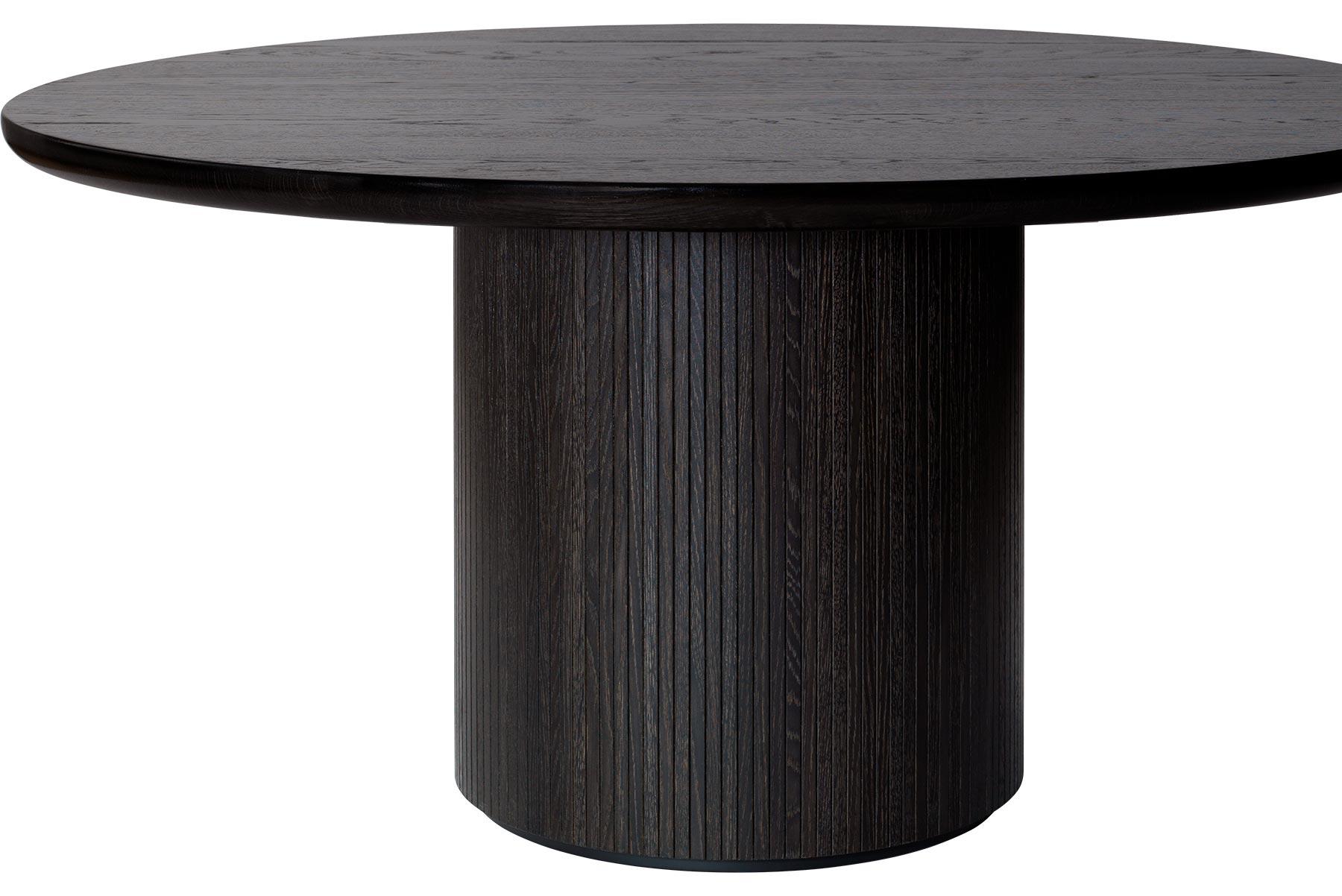 Space Copenhagen is the designer behind the Classic moon dining table; a series of organic rounded tables for both domestic and public spaces. The interplay between the beautiful solid oak tabletop and the smooth half – or full moon shaped base,