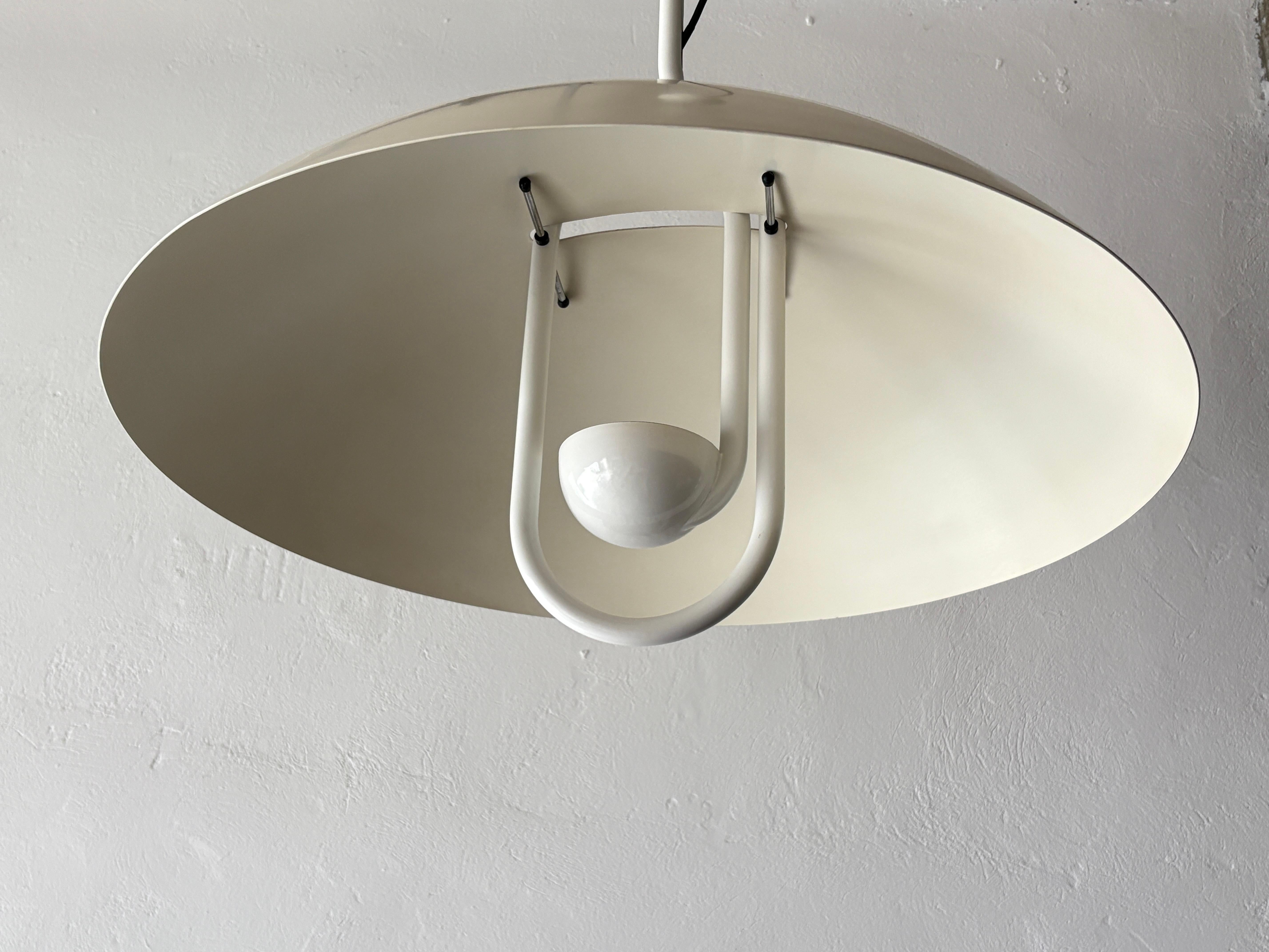 Post-Modern Moon Dome counterweight lamp designed by Vico Magistretti for Elio Martinelli For Sale