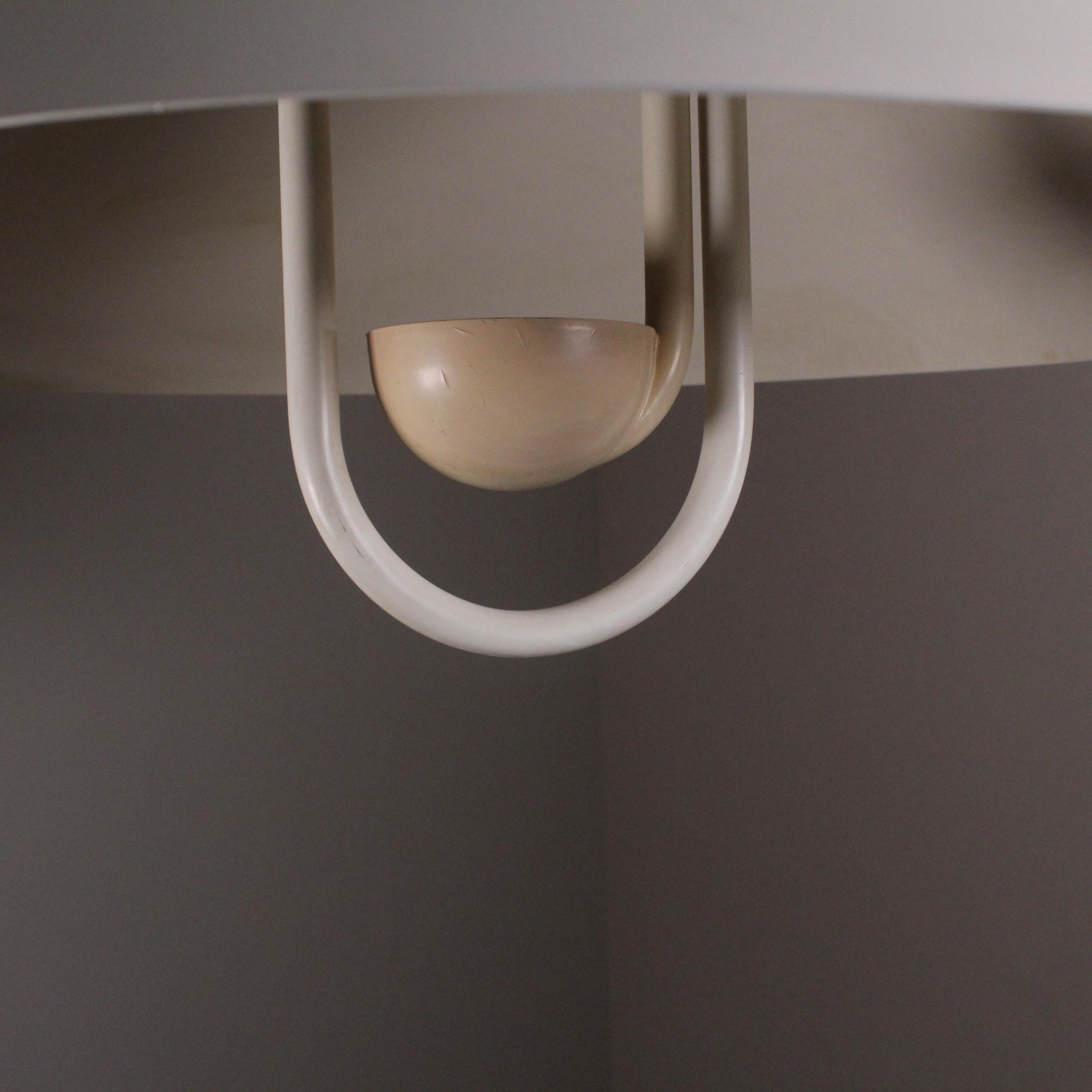 Modern Moon Dome metal pendant lamp, Elio Martinelli for Martinelli Luce, circa 1980 For Sale