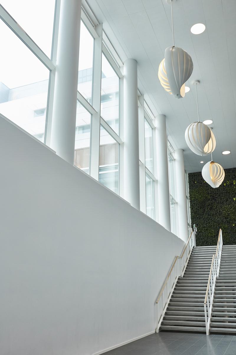 Modern Moon Extra Large Pendant Light in White by Verner Panton