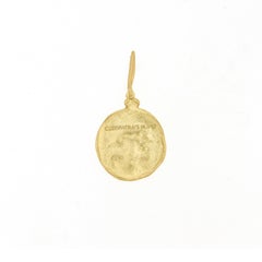 Moon Face Pendant, 18 Karat Yellow Gold