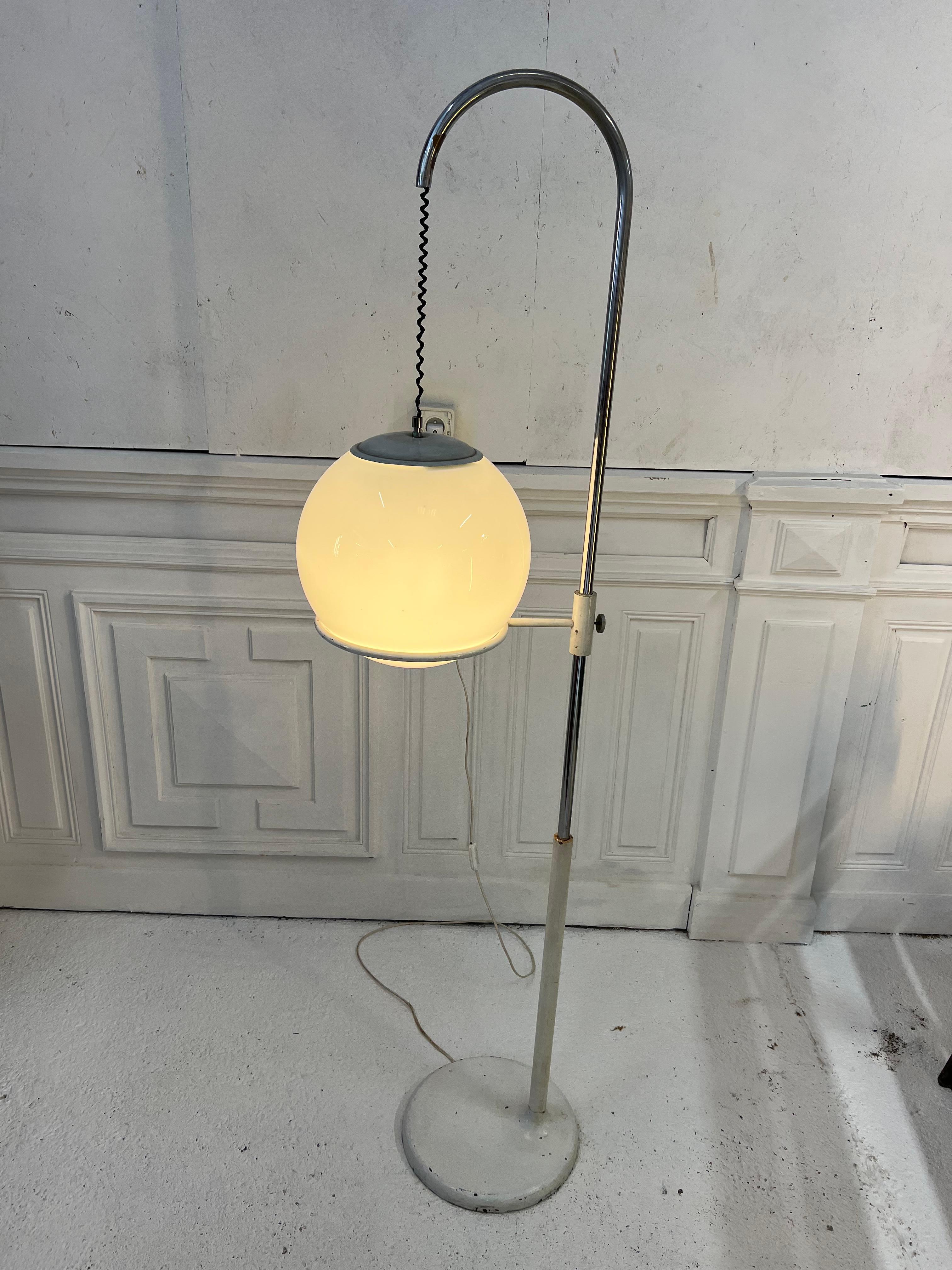 Italian Moon Guzzini Floor Lamp, 1950s For Sale