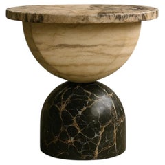 Moon Hourglass Marble Side Table by Marsica Fossati