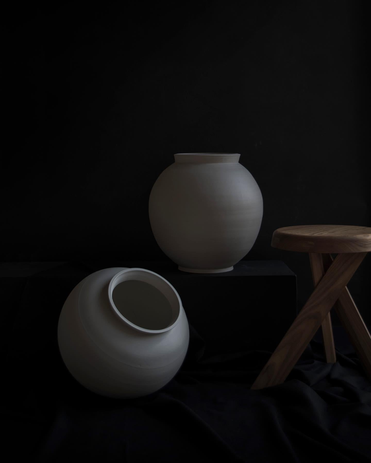 Belgian Moon Jar by Bicci De' Medici Studio For Sale
