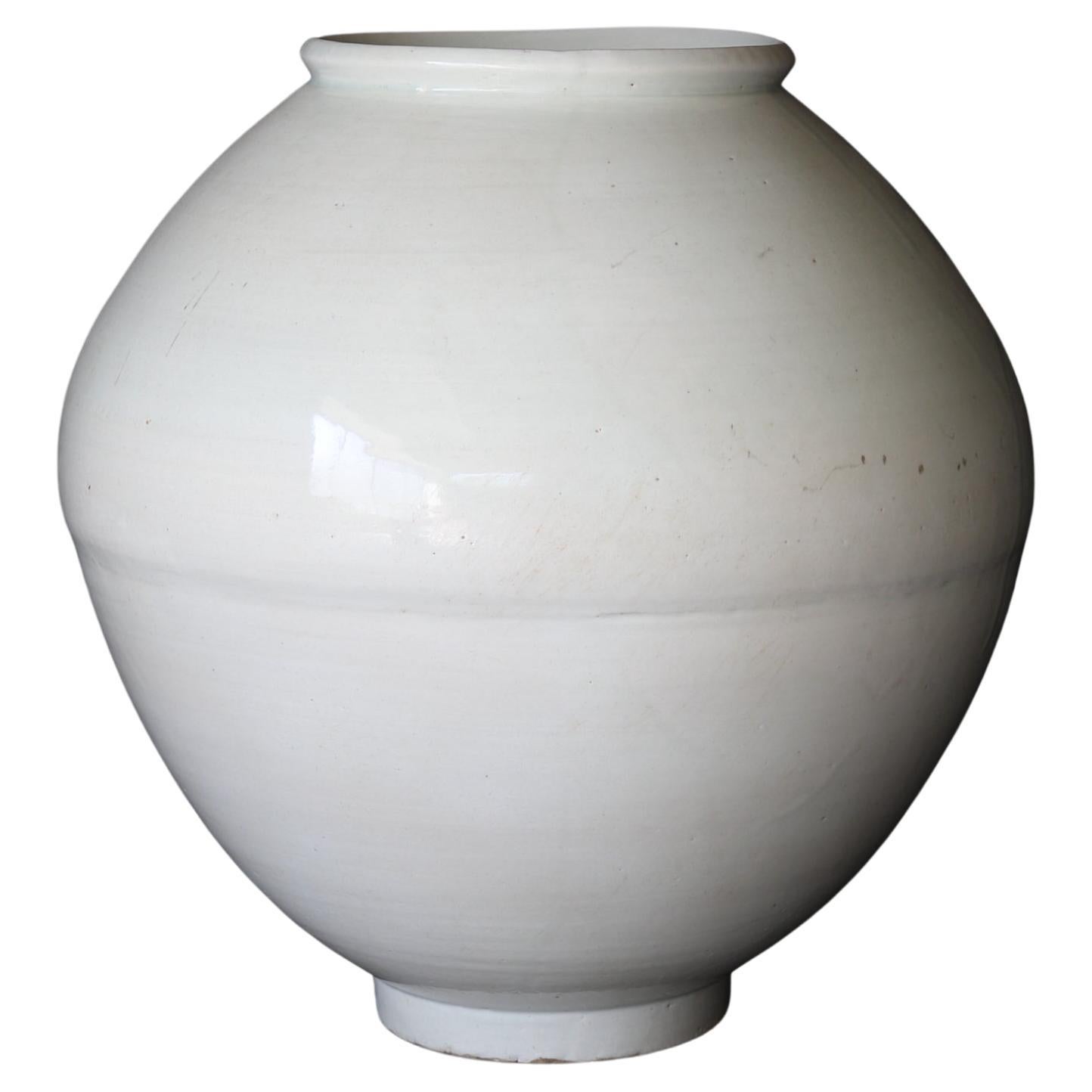 Mond Jar 'Dalhanari', Lot3 / 17. Jahrhundert / Koreanische Antiquitäten / Joseon Dynasty