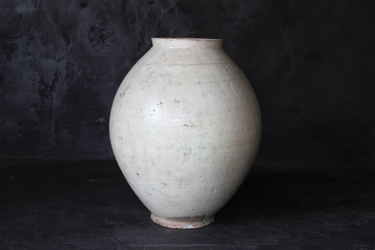 Mondgefäß / Koreanische antike Vase / Joseon-Dynastie / 18. Jahrhundert im Angebot 1