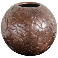 Moon Jar w/ Chuan Design - Antique Copper by Robert Kuo, Limited Edition