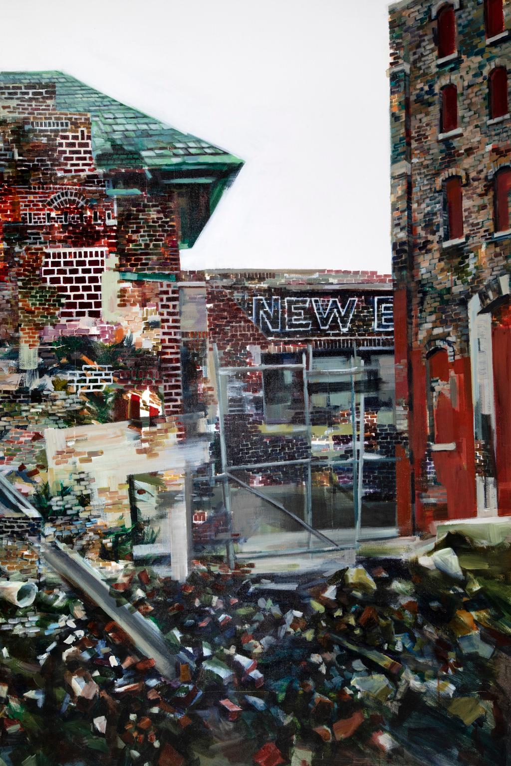 „Roxbury“ Massachusetts, Acryl, Straßenszene, Sieger-Stipendium (Zeitgenössisch), Painting, von Moon-Joo Lee