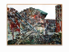 "Roxbury" Massachusetts, Acrylic, Street Scene, Winner Student Prize