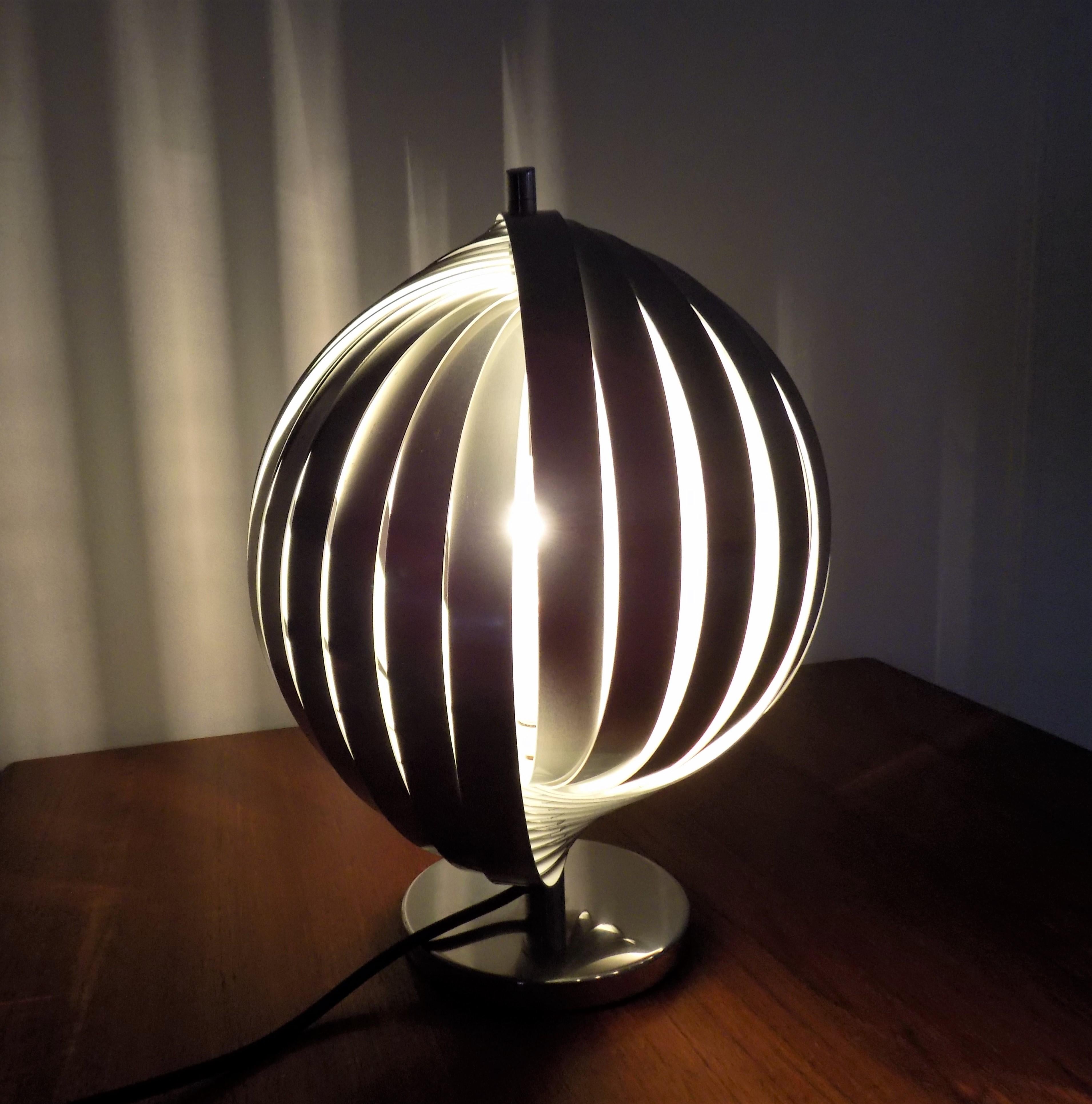 Metal Moon Lamp by Henri Mathieu  For Sale