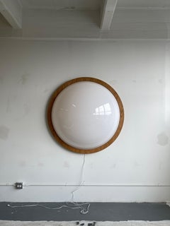 Moon Lamp TC Wall Mounted Light in Natural Oak, Made in Chicago