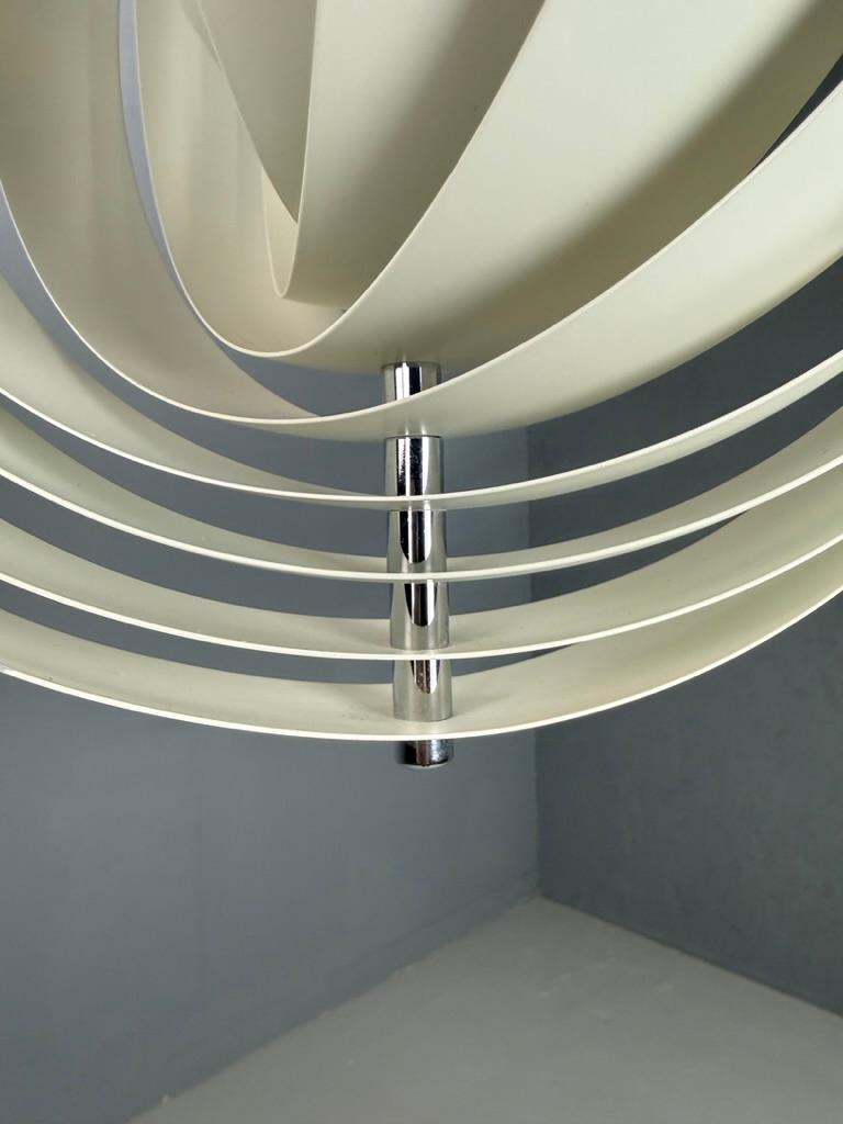 Moon lamp Verner Panton powder coated metal - 34cm signed Denmark 7