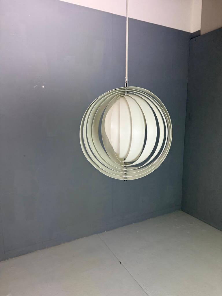 Mid-Century Modern Moon lamp Verner Panton powder coated metal - 34cm signed Denmark
