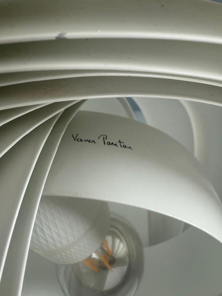 Powder-Coated Moon lamp Verner Panton powder coated metal - 34cm signed Denmark