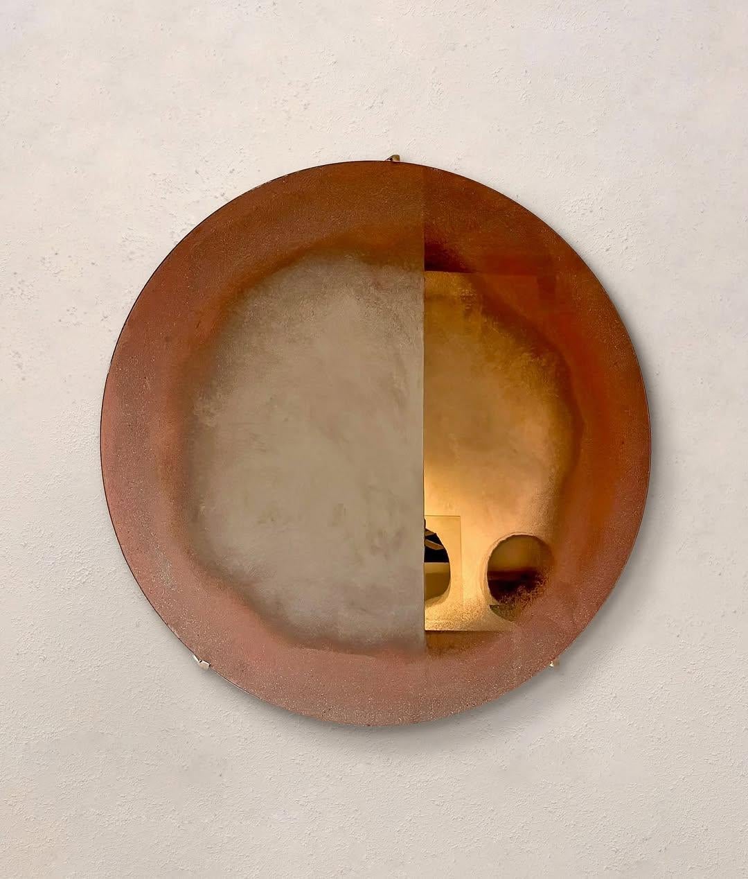 Moon Light Contemporary Sculptural Mirror by Homa For Sale 13