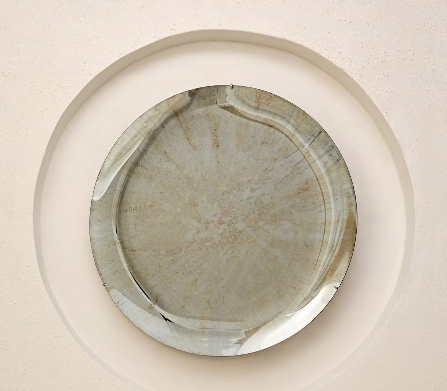 Moon Light Contemporary Sculptural Mirror by Homa
Dimensions: D 97 x H 7 cm
Materials: Concave Oxidized Mirror, Hanger: Brass.

HOMA is a contemporary design atelier based in Istanbul. The atelier’s trademark processes are handblown glass, glass