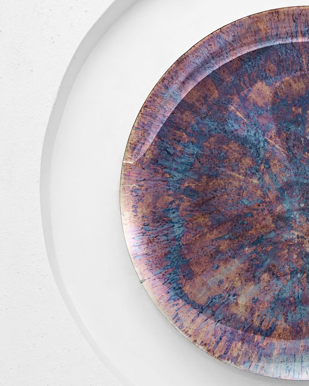 Brass Moon Light Contemporary Sculptural Mirror by Homa For Sale