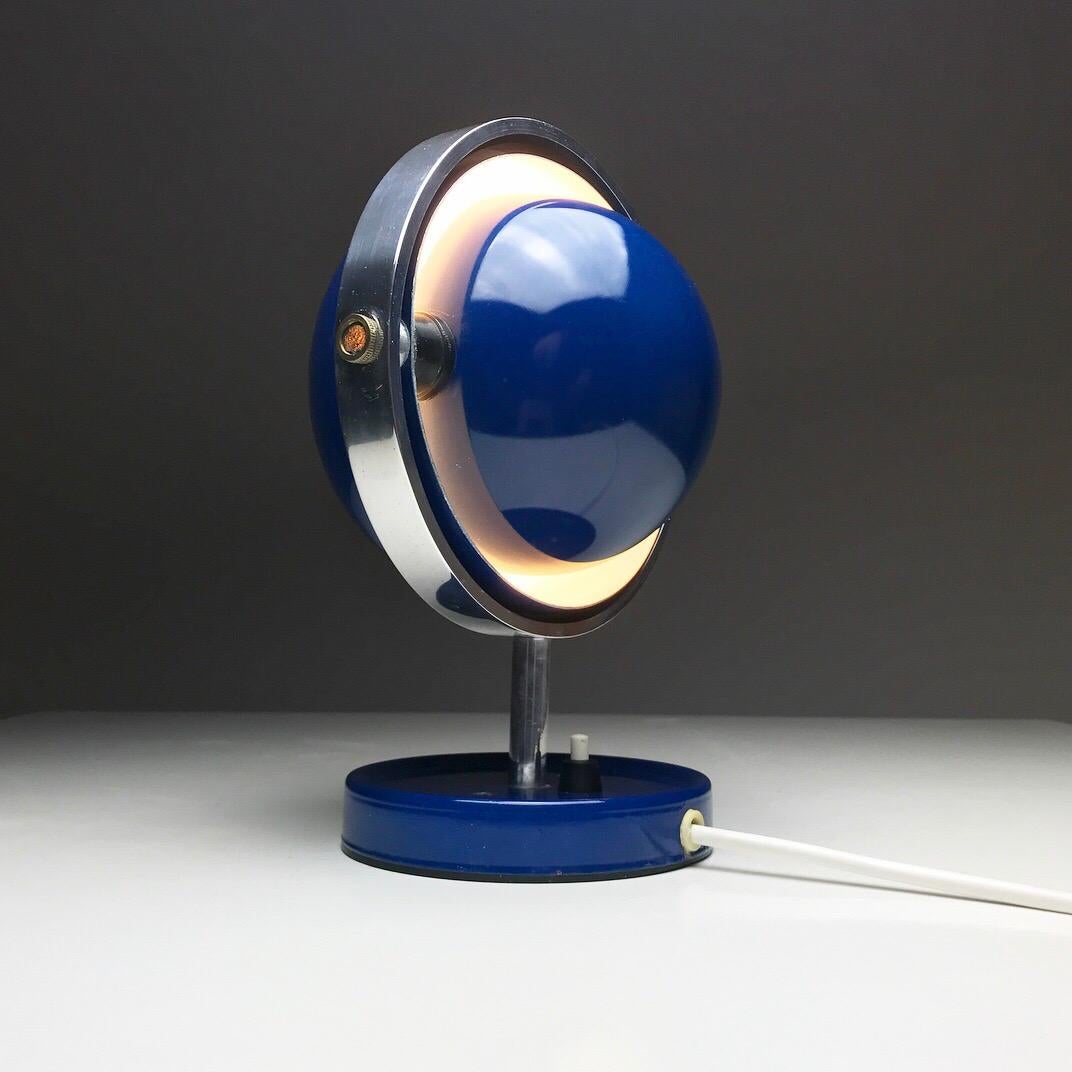 Extremely rare piece of design from the space age era: a unique table or wall lamp 'Moon Light' designed by the design duo Flemming Brylle and Preben Jakobsen also known as Quality System. 

The composition of this beauty sums up the space age