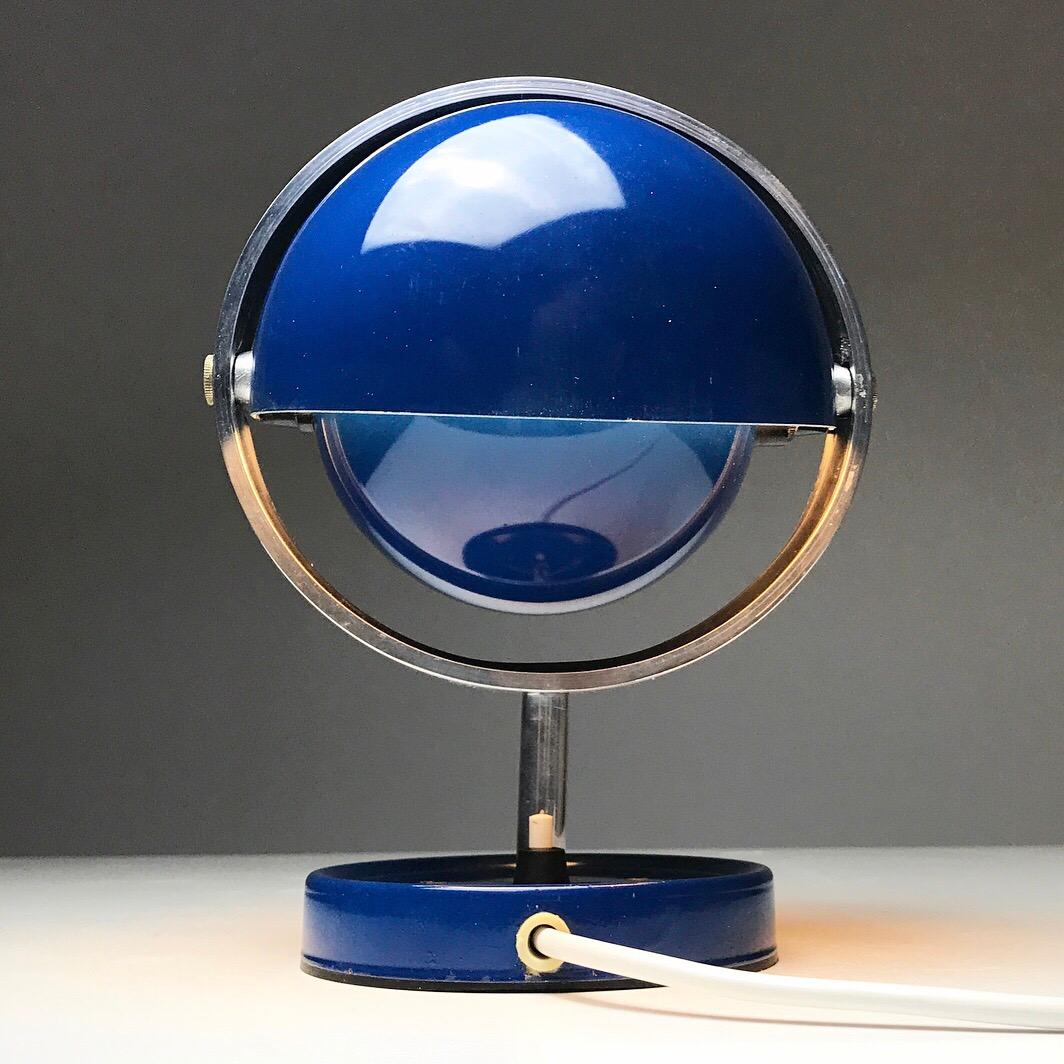 Chrome Moon Light table lamp by Brylle and Jakobsen for Quality System, Denmark 1960s 