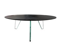 Moon Marble Black Bamboo Coffee Table Meddel One-of-a-Kind Luxury Masterpiece