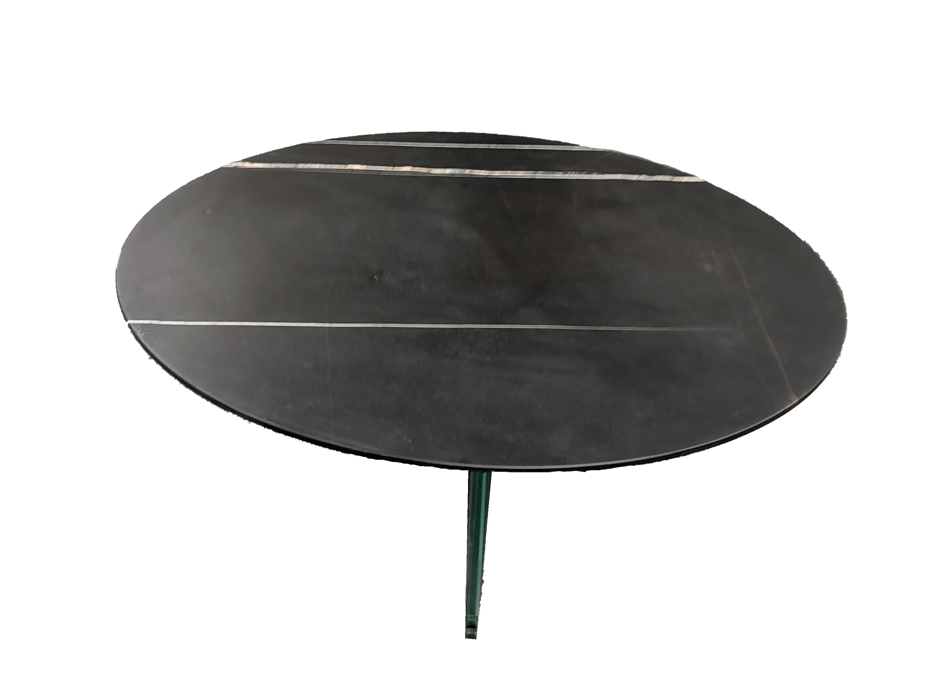 Moon Marble Black Bamboo Coffee Table Meddel One-of-a-Kind Luxury Masterpiece Neuf - En vente à VALVERDE DEL MAJANO, CL