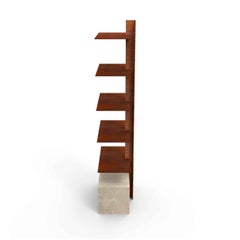 Estantería Escultórica de Mármol Lunar Campaspero Piedra y Hierro Oxidado Meddel