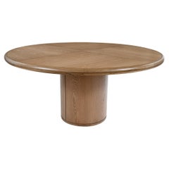 Moon Oak Round Table Signed by Buket Hoşcan Bazman