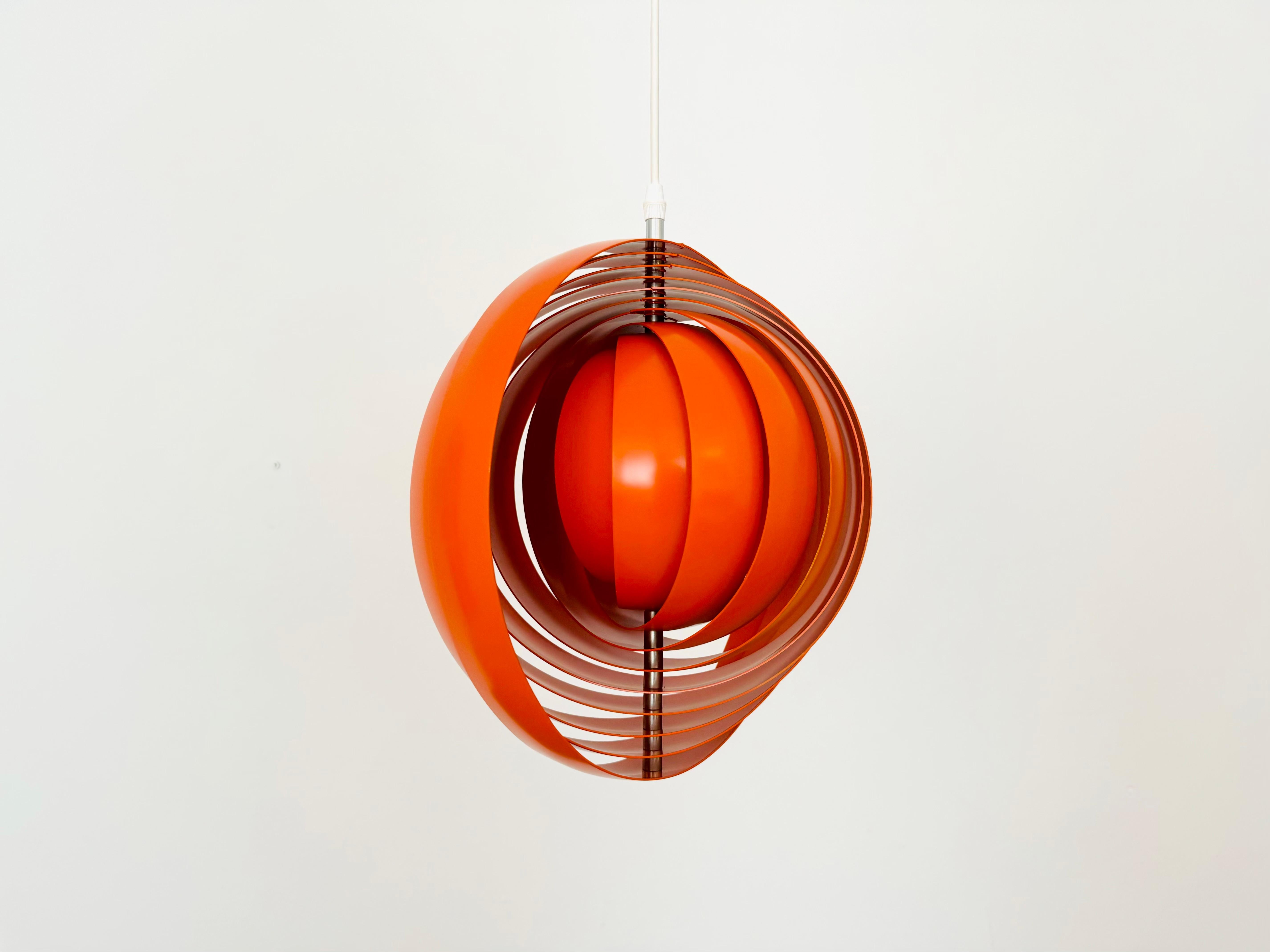 Metal Moon Pendant Lamp by Verner Panton For Sale