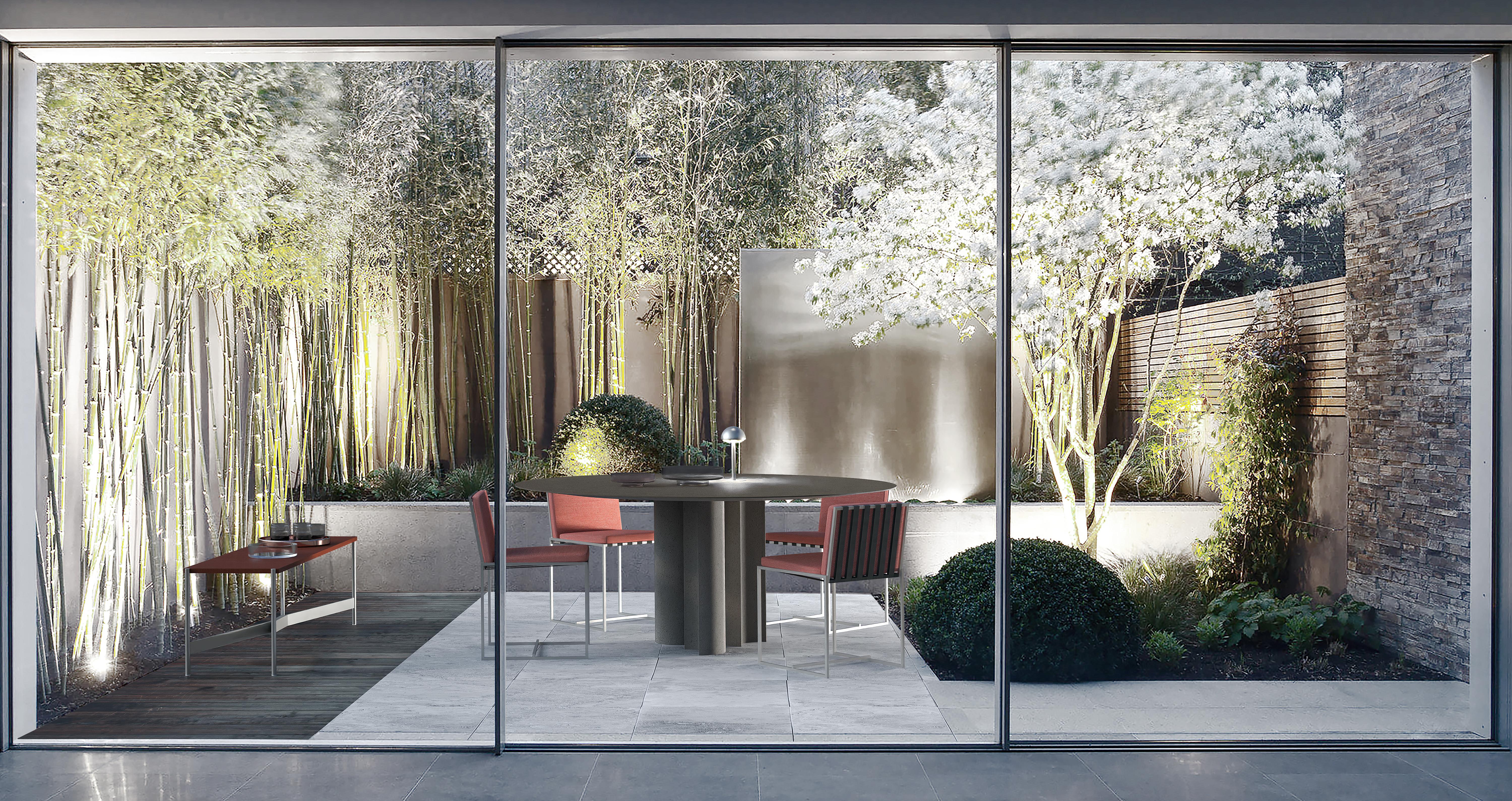 Moon Phase Round Dining Table by spHaus
Designed by Filippo Dell'Orto
Dimensions: D 160 x H 74 cm.
Materials: Hard polyurethane, concrete powder.

Moon Phase, is a sophisticated massive monolithic sculptural dining table, with constant elegance in
