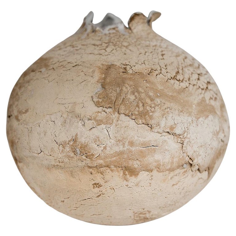Moon Pod Raw Clay Warm Vase For Sale at 1stDibs